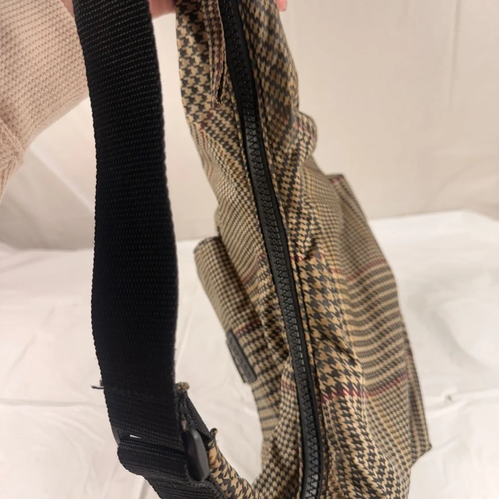 Ralph Lauren Houndstooth Hobo Shoulder Bag